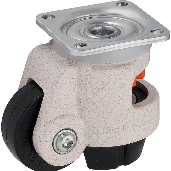 Casterhq 2-53/64"x1-1/4" Nylon Wheel, Blickle Leveling Caster W/ Integrate HRSP-POA-72G - main